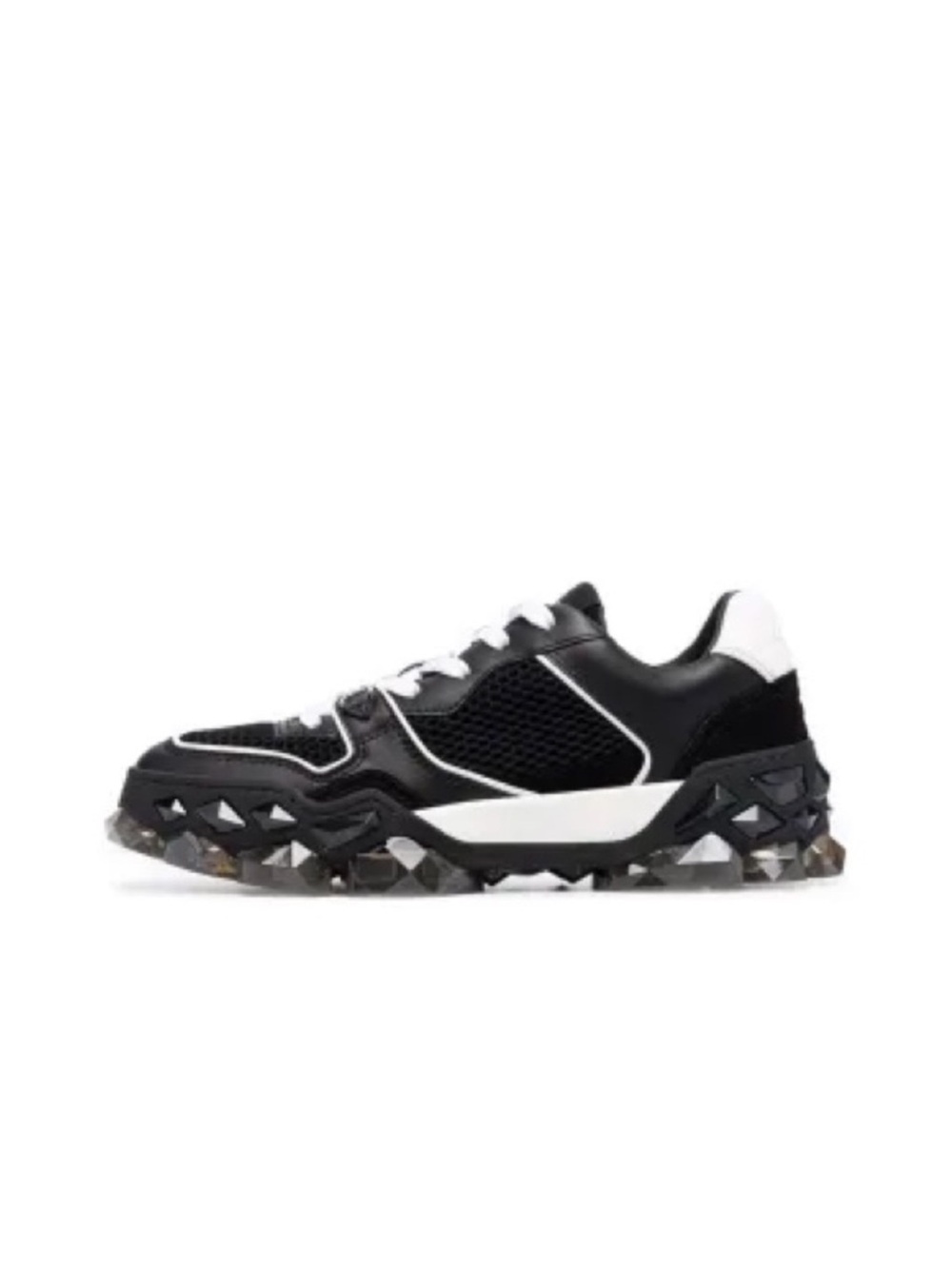 Jimmy Choo Diamond x Trainer leather and mesh sneakers size 6